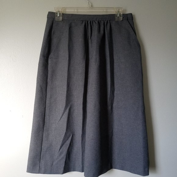 Vintage JCPenney Gray Mini Skirt - Picture 1 of 5